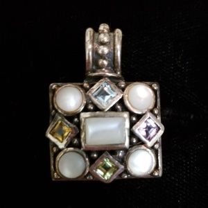 VTG CFJ 925 Pearl & Genuine Gems